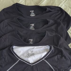 Danskin Black Activewear Tops, Set Of 4